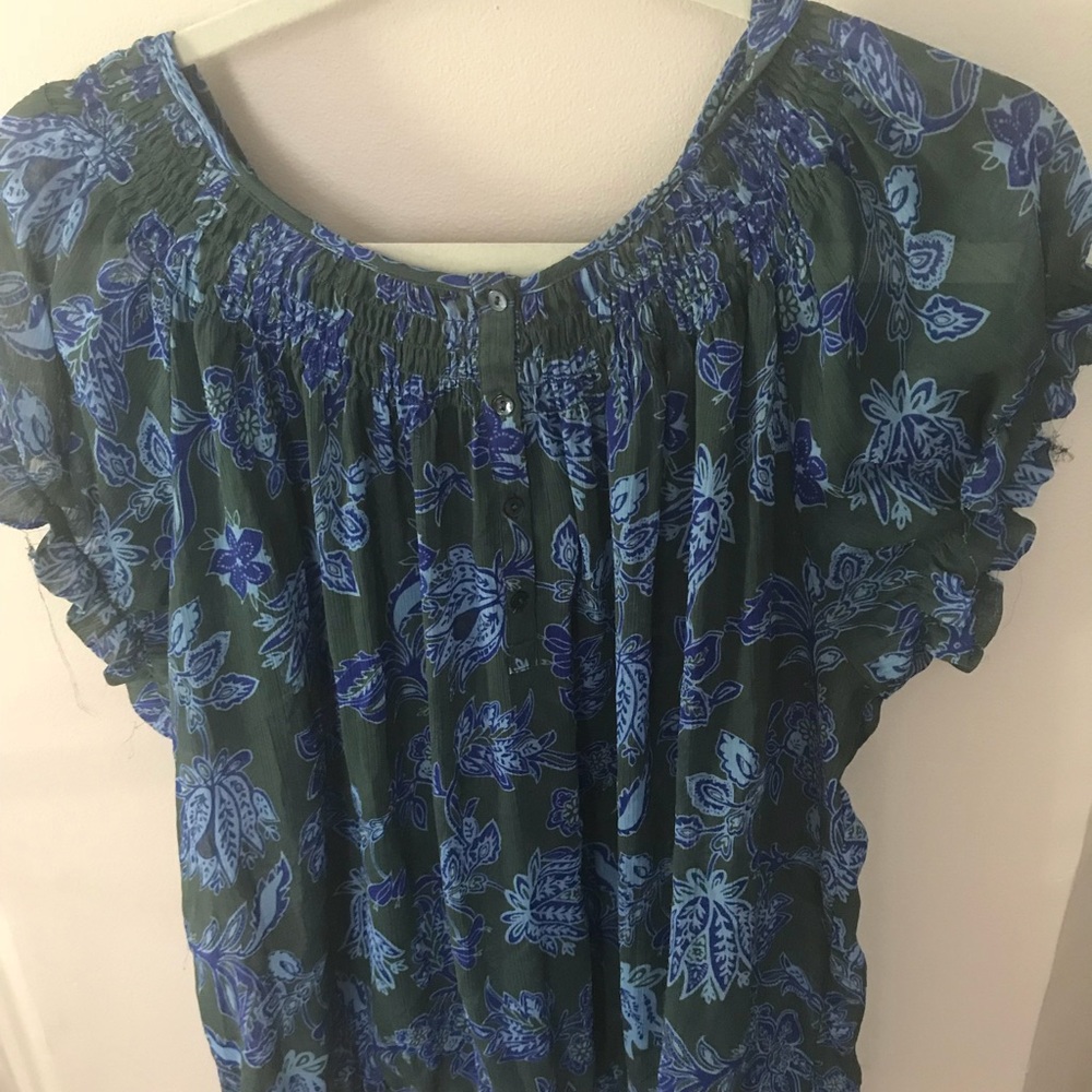 Cute green and blue blouse